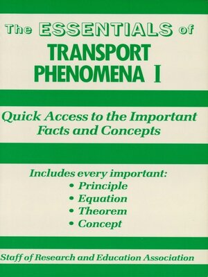cover image of Transport Phenomena I Essentials